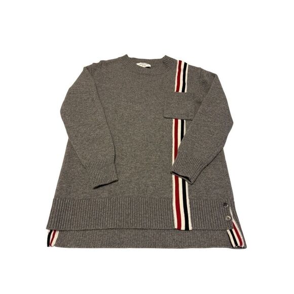 Thom Browne size S (1) wool tricolor intarsia stripe crewneck sweater - EUC - Picture 2 of 12